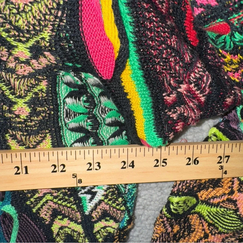 Vintage Coogi 3D Knit Sweater Mens L Multicolor Mercerized Cotton Biggie Cosby - Picture 7 of 7